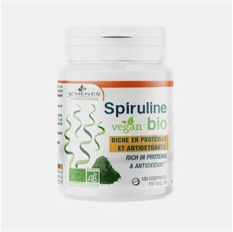 3 CHÊNES SPIRULINA VEGAN BIO 500mg 100 COMPRIMIDOS