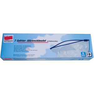 Quickpack Gefrierbeutel 070791, 6 Liter, mit Zip-Reißverschluss, 30 x 40 cm, 7 Stück