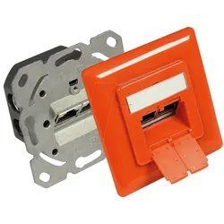 GC N0051O - RJ45-Anschlussdose, CAT.6A, UP, reinorange