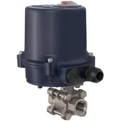 Riegler Edelstahlkugelhahn 2 Wege mit elektrischem Stellantrieb 230V AC 50Hz..., Thermostat, Silber