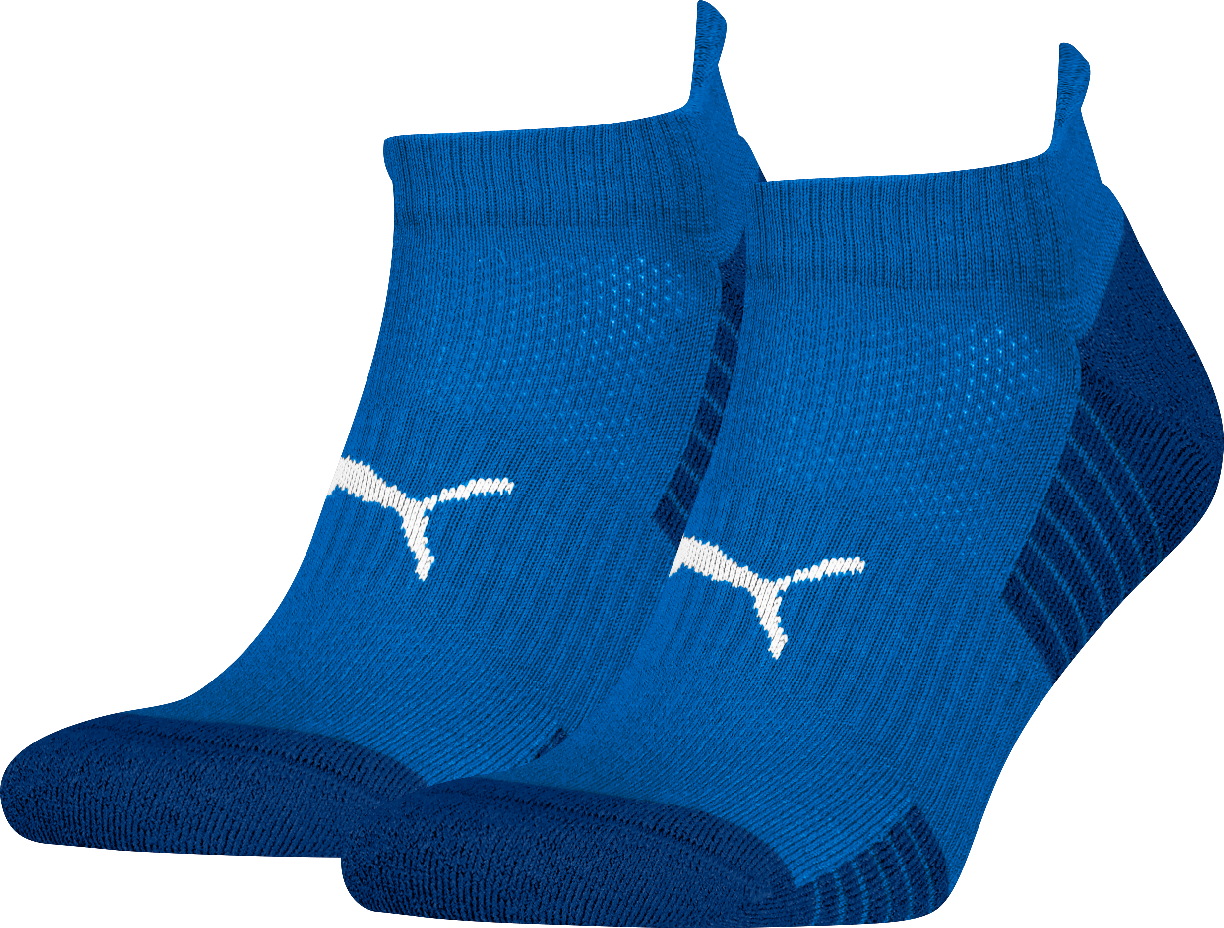 Sneakersocken PUMA "PUMA UNISEX SPORT CUSHIONED SNEAKER 2P", Herren, Gr. 35-38, blau (olympian blau), Materialmix, normal, Socken Sneakersocken, Gepolsterte Sohle, niedriger Schnitt olympian blau 35-38