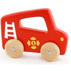 Viga Toys Holzauto Feuerwehr mit Griff