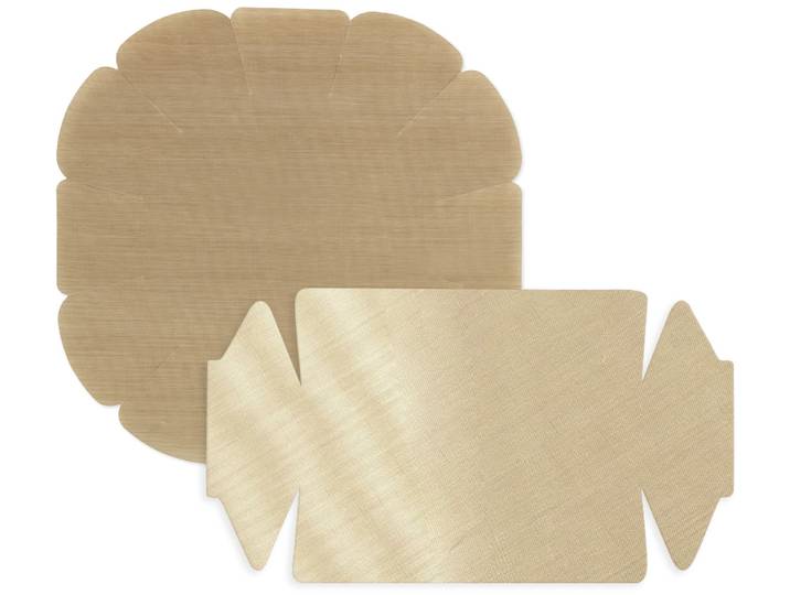 Backpapier MAXIMEX Antihaft-Backform-Zuschnitt , braun, Kunststoff, Papiere, Backpapier, mit Antihaft-Beschichtung, Set bestehend aus 1x rund, 1x eckig