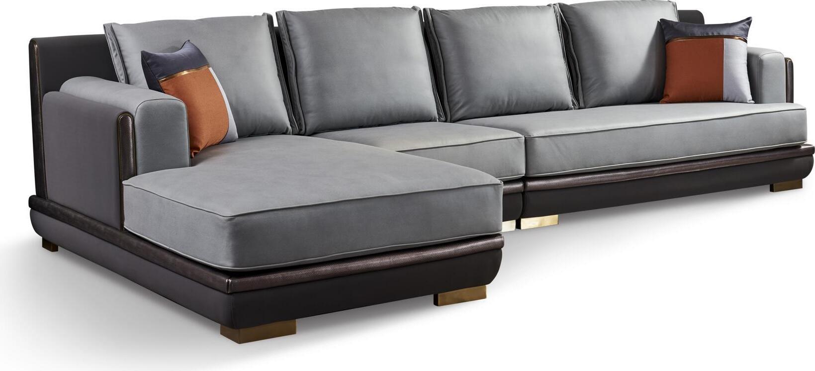 Design Esk Ecksofa L-Form Modern Sofas Ledersofa Couch Wohnlandschaft Sofa Sitz