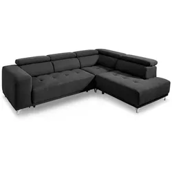 SOMETA Ecksofa Cancun Stoff Schwarz