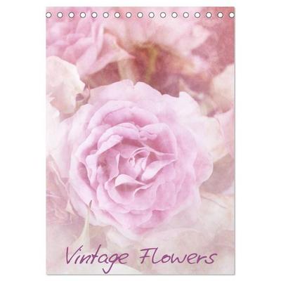 Vintage Flowers (Tischkalender 2026 DIN A5 hoch), CALVENDO Monatskalender
