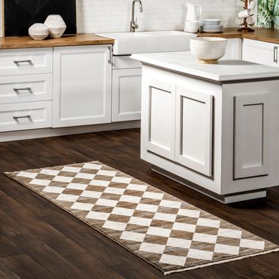 Nuloom Joseline Checkered Fringe Area Rug