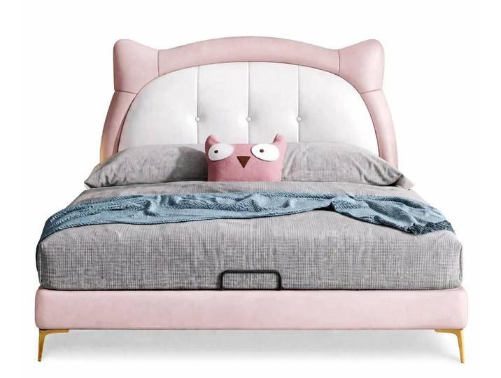 JVmoebel Kinderbett Rosa Kinderbett Jugendbett für Mädche weich hochwertig Kindermöbel, Made in Europa