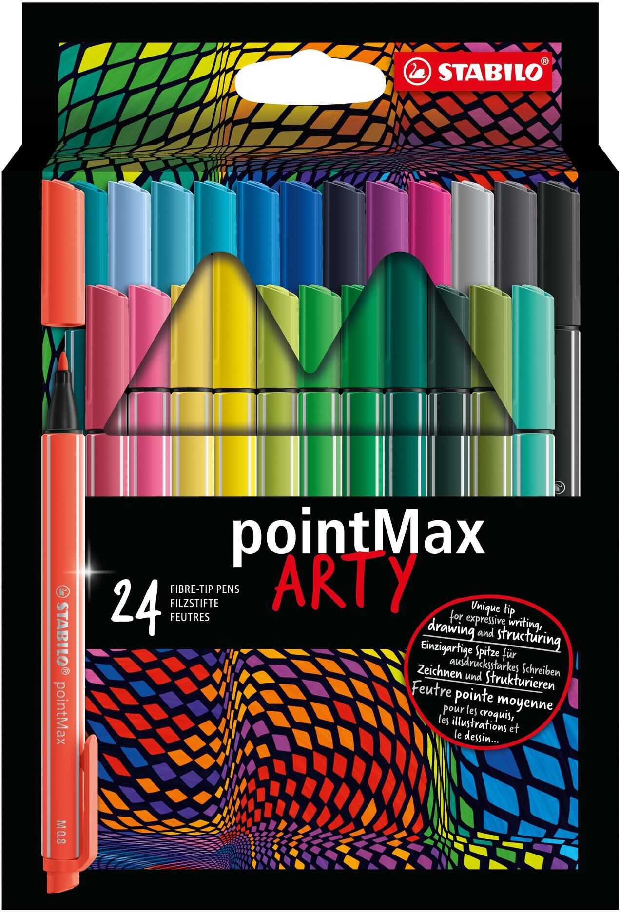 Faserstift STABILO "PointMax Kartone", bunt, Stifte, Faserstift bunt Einheitsgröße
