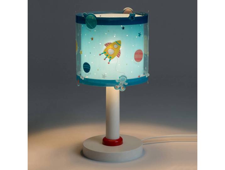 Dalber Tischlampe Planets, blau, für Kinderzimmer, Kunststoff, Tischlampe