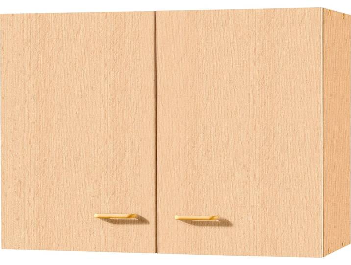 Hängeschrank KOCHSTATION KS-Elster , braun (buchefarben), B:80cm H:57cm T:34cm, Holzwerkstoff, Schränke, Hängeschrank, Breite 80 cm