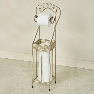 Touch of Class Lanora Toilet Paper Holder Stand Platinum , Platinum