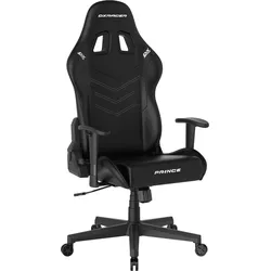 DXRacer Gaming Stuhl, GC/LPF132LTC/N.W, PRINCE Serie, Kunstleder schwarz mit weißen Nähten