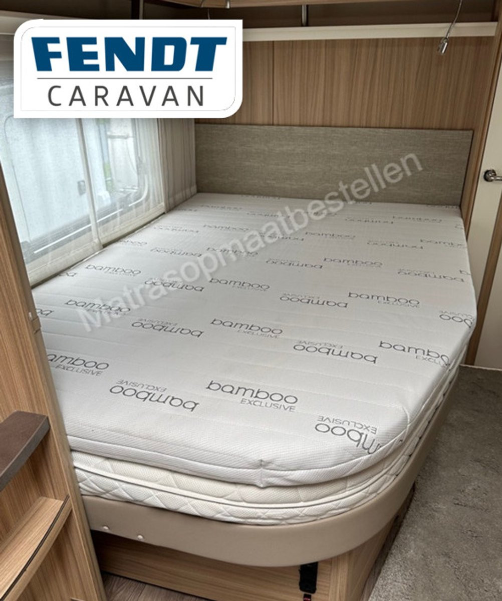 Topdekmatras FENDT Fransbed Koudschuim HR55+ met Bamboo tijk, 9 cm dikte, Medium