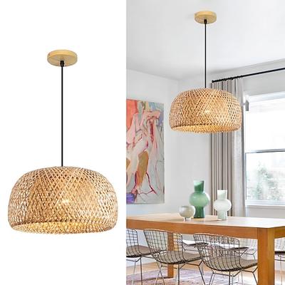 kreative handgefertigte bambusweberei natürlichen wind deckenleuchter e27/e26 basis deckenbeleuchtung hängelampe geeignet für studie café restaurant rar ac110v ac220v