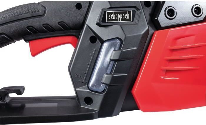 Scheppach CSE2600 Elektrische kettingzaag, 2400W, zwart en rood, snijlengte 45,5 cm