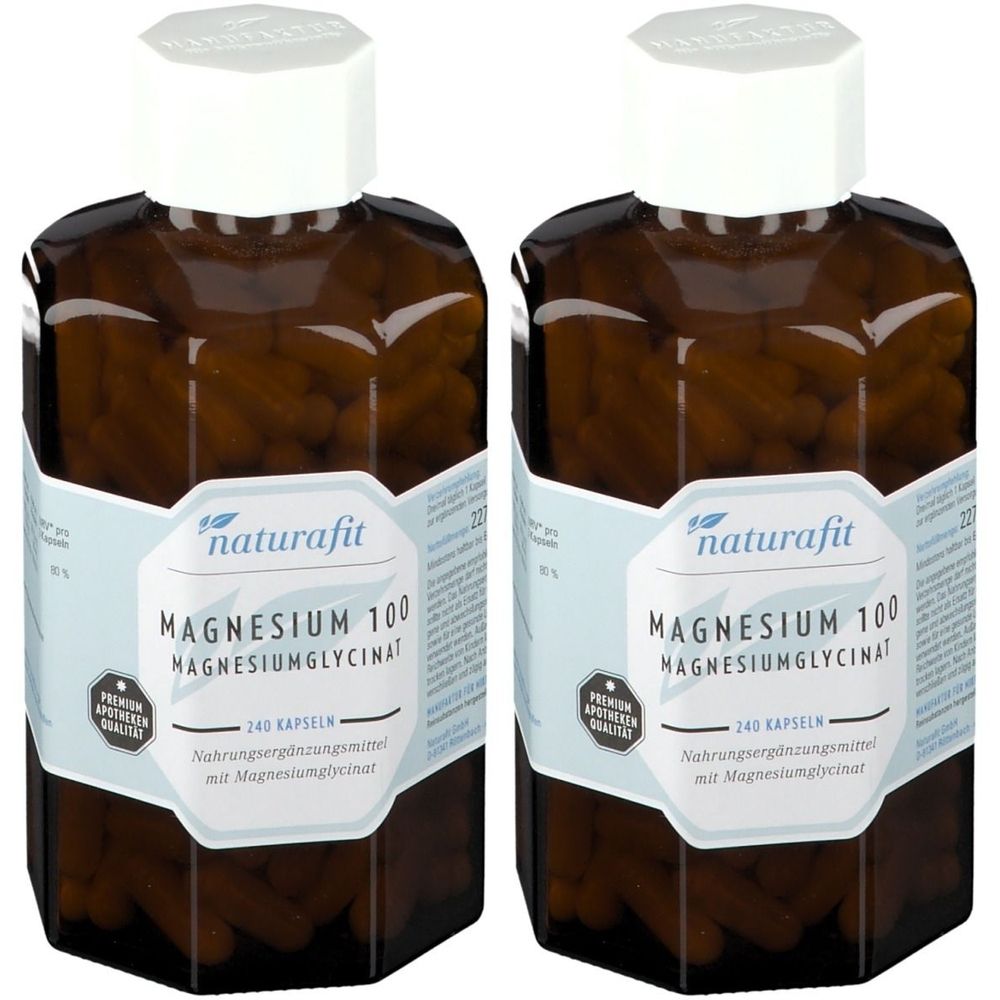 Naturafit Magnesium 100 mg Magnesiumglycinat Kaps. 2x 2x240 St Kapseln