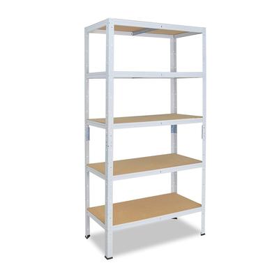 shelfplaza HOME 230x80x50 cm Schwerlastregal in weiß mit 5 Böden und 175 kg Traglast pro Boden