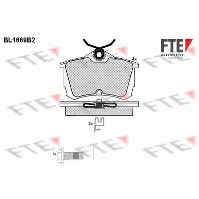 Fte Bremsbelagsatz, Scheibenbremse [Hersteller-Nr. 9010284] für Honda
