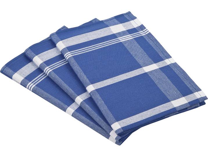 ROSS Exclusiv Blockkaro, 50% Baumwolle, 50% Leinen, 50x70 cm
