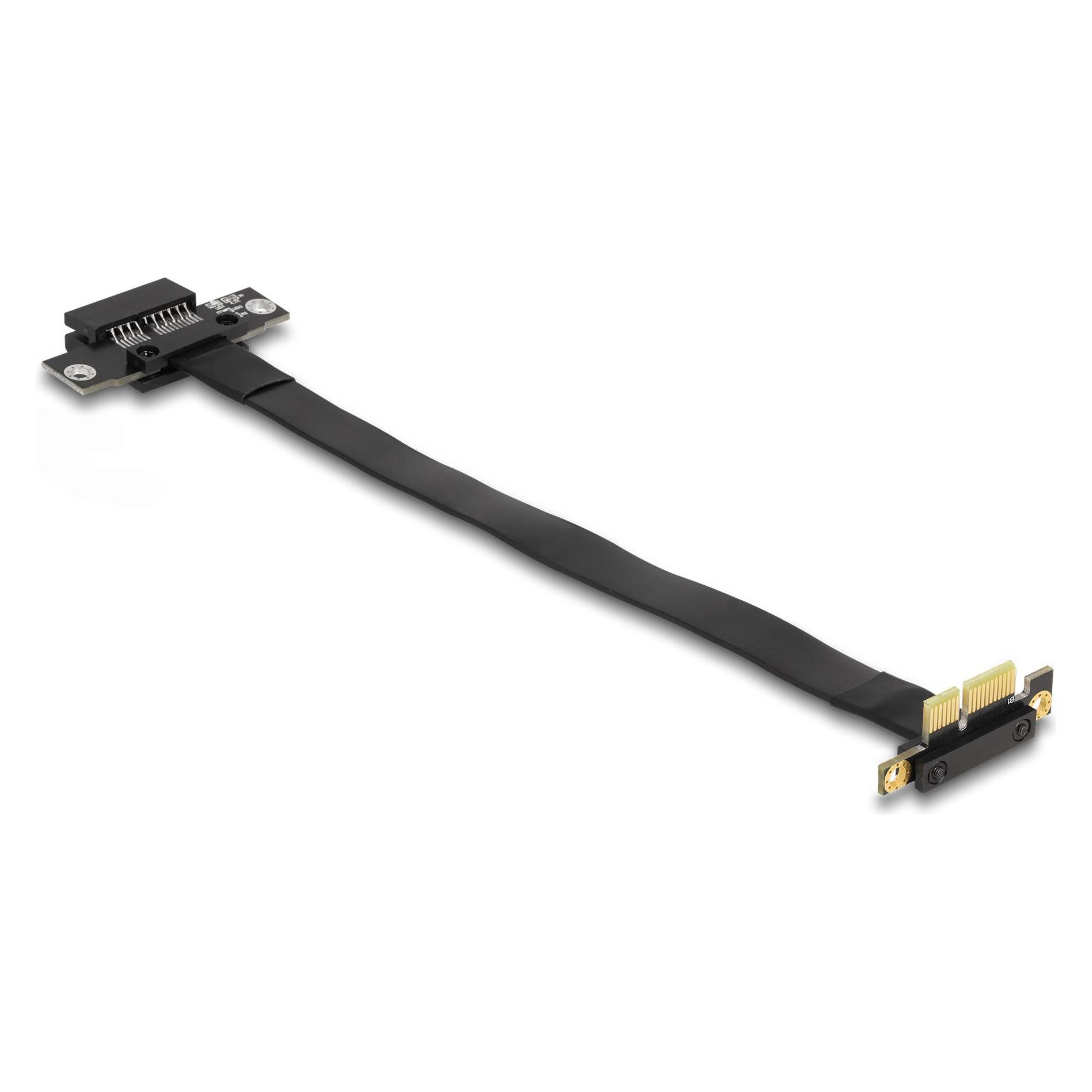 Delock Riser Karte PCI Express x1 Stecker 90° gewinkelt zu x1 Slot mit Kabel 30 cm (88023)