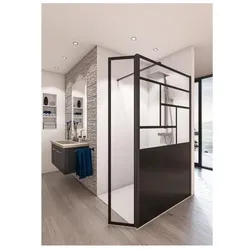 Aurys, Duschkabine + Duschwand, von Saint Gobain Duschwand Kit Baleares Workshop N ° 14 - Zeitloses Glas 8 mm temperiert (100 cm, 198 cm)