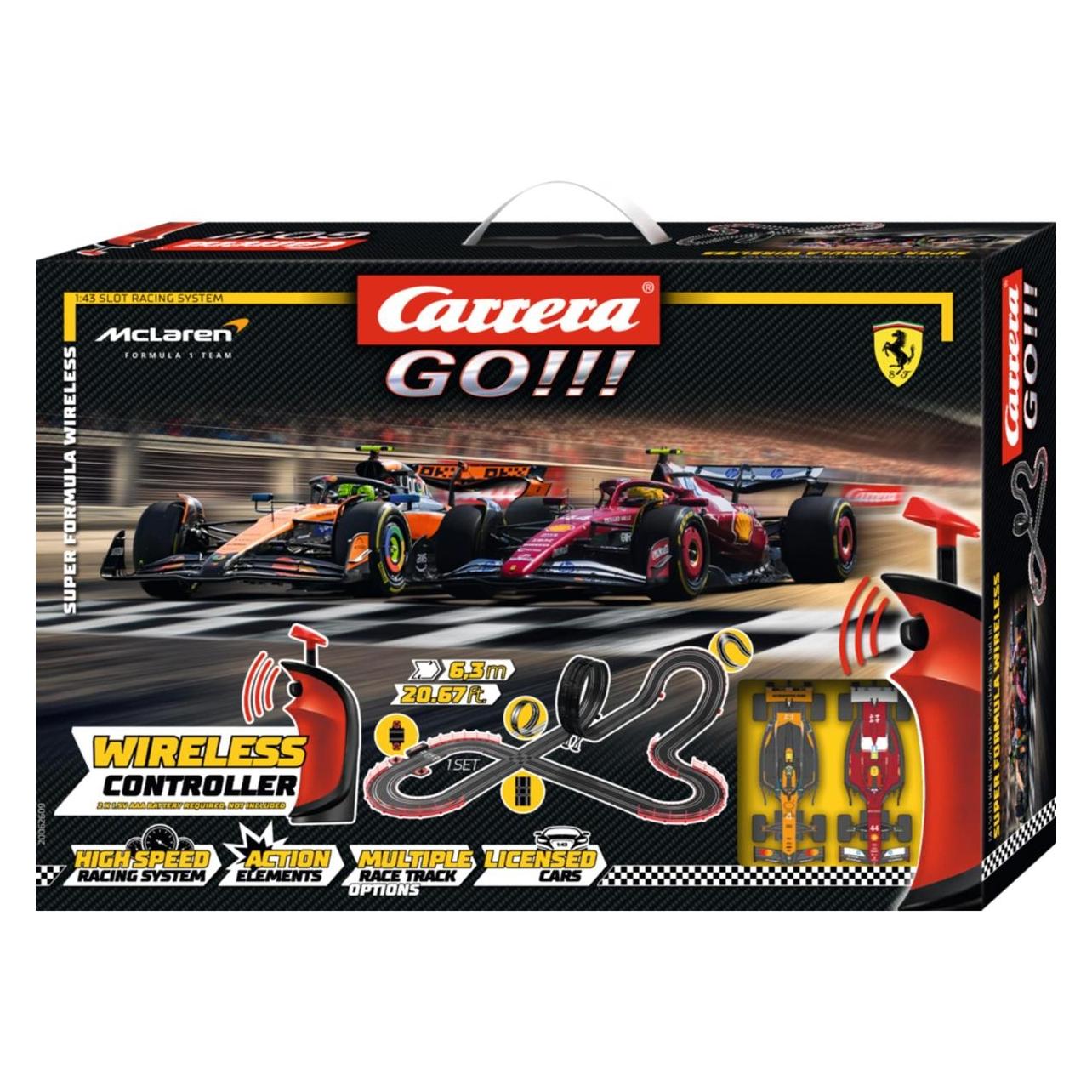 Carrera Super Formula Wireless Slotcar Autorennbahn Set mit Ferrari, McLaren (434769)