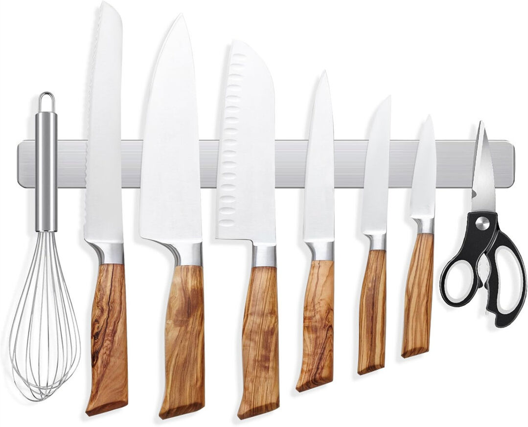 Belfry Kitchen Hillwix Magnetic Knife Holder Silver