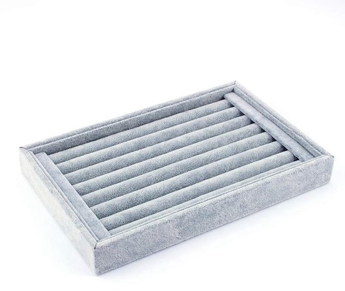 Yosoo Velvet Display Tray - Organisatietray voor sieraden - Grijs