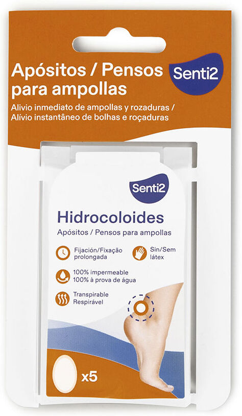 Senti2 Apósitos hidrocoloides para ampollas 5 u