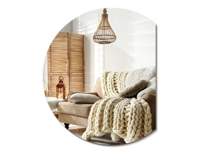 Miroir demi cercle miroir de lavabo moderne pour salle de bain maquillage cercle biseauté montage mural 100