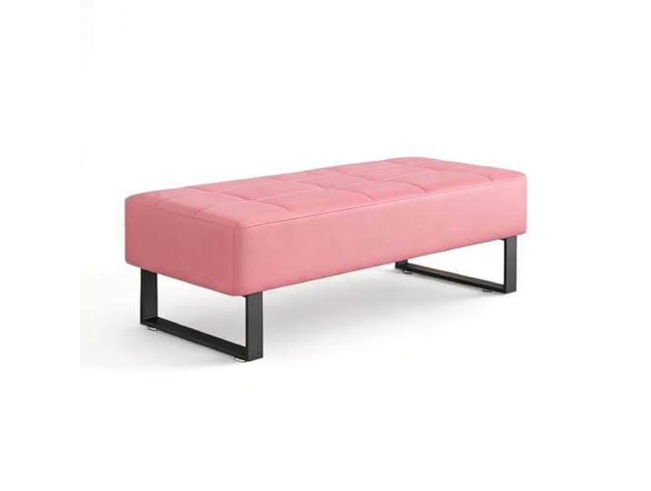 Cedario Wartezimmerbank, gepolsterte Sitzbank aus Kunstleder, 120 cm Stabiles Metallgestell, pflegeleichtes Kunstleder; ideal für Empfang, Praxis, Büro, Friseursalon und Wartebereich