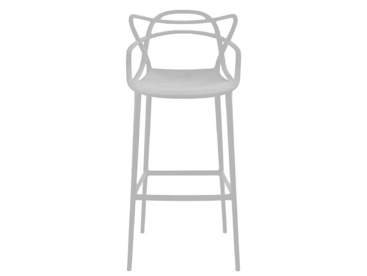 KARTELL tabouret MASTERS STOOL H 75 cm (Blanc - Technopolymère thermoplastique recyclé soft touch)