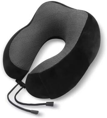 Inspired Finds U Shaped Memory Foam Travel Pillow With Neck Support And Massage Comfort black