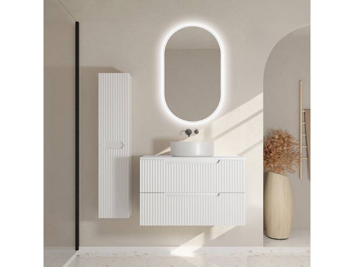 Badset COLORIA Typ E 2-teilig 102 x 120 x 46cm Weiß/Weiß