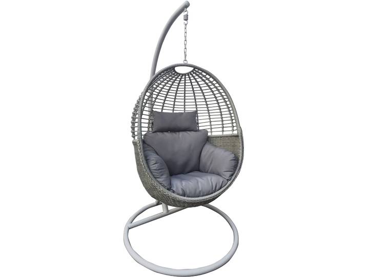 Hängesessel Gita Grau Metall B 90 T 71 cm - Farbe: hellgrau - Hängesessel