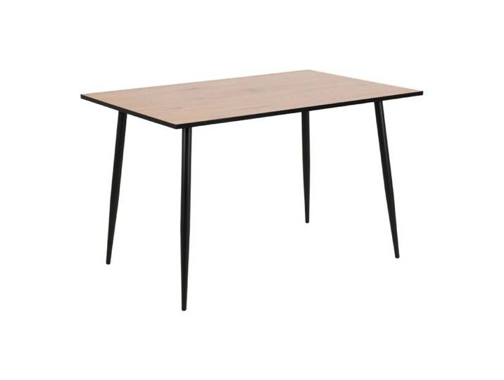 MIRA - Table à manger 4 personnes bois et noir 120cm