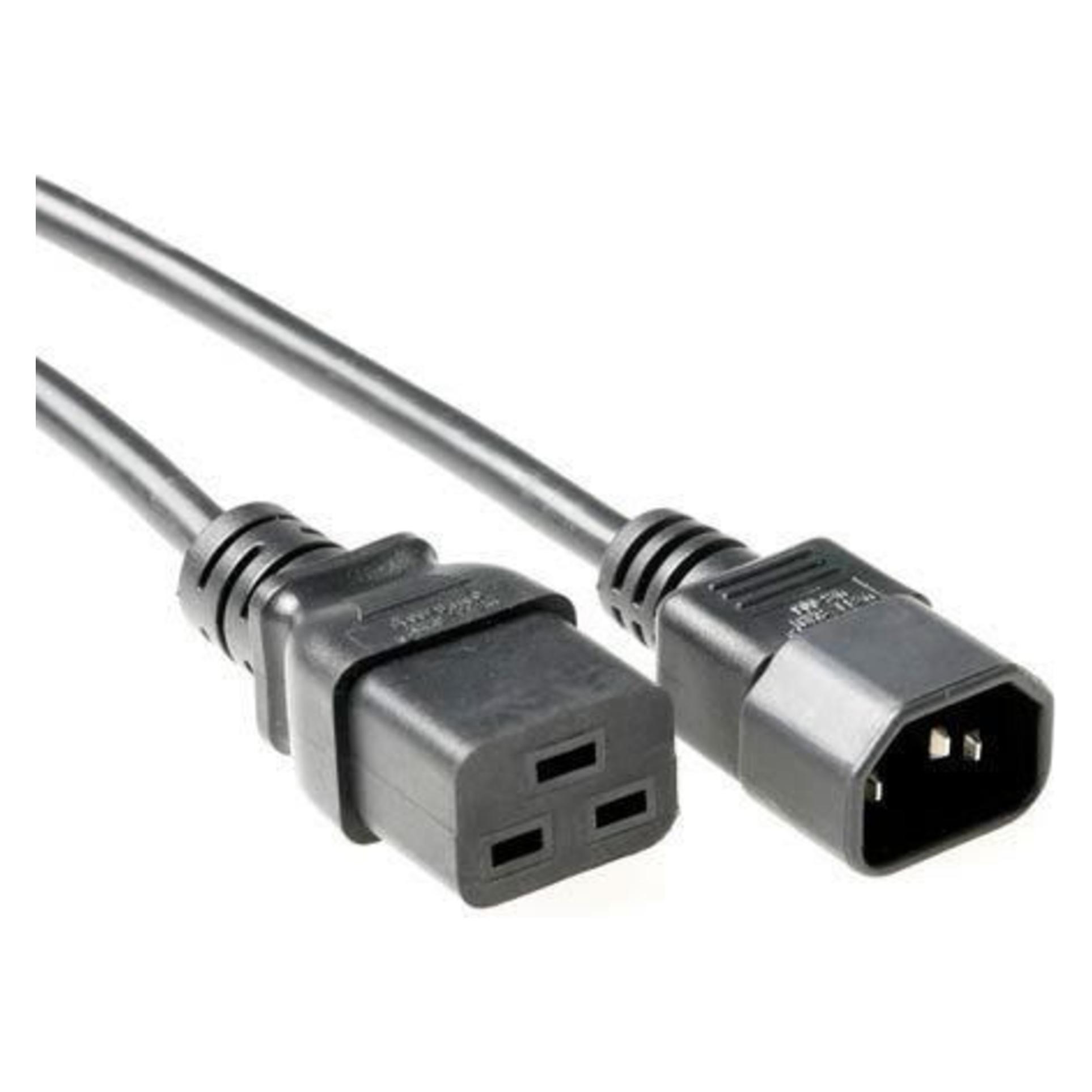 MicroConnect PE0191410 Stromkabel Schwarz 1 m C19-Koppler C14-Koppler (1 m) (PE0191410)