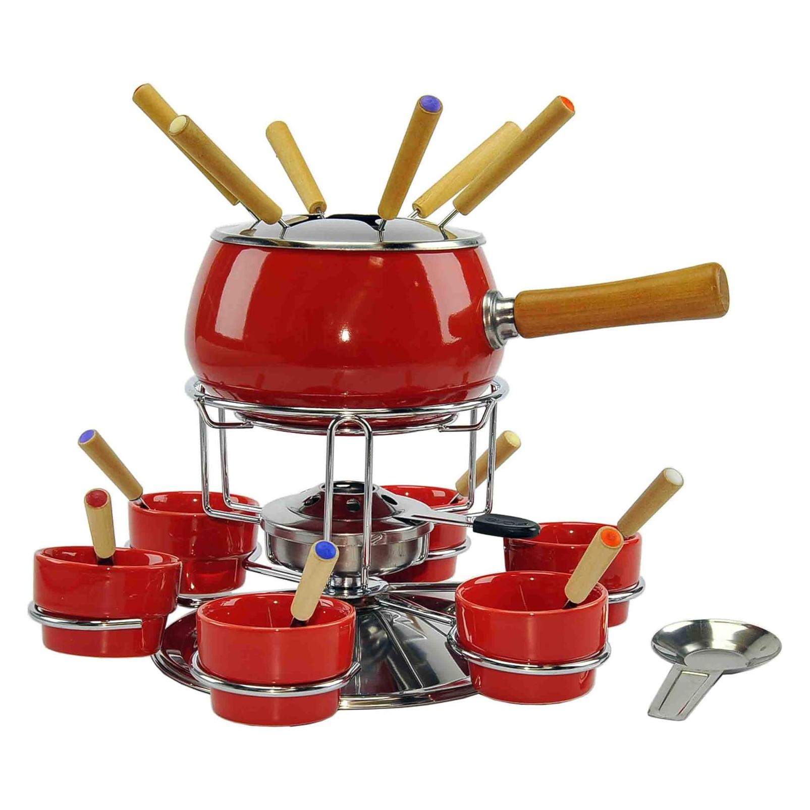 Eva- Kochen und Haushalt Eva Fondue Service rot glänzend23tlg (23107494)