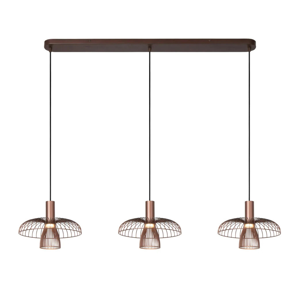Lucide NIGELLA Hanglamp - Koffie - 3xGU10 (MR16)