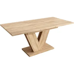 ESSTISCH ausziehbar 140-180cm eiche V-gestell
