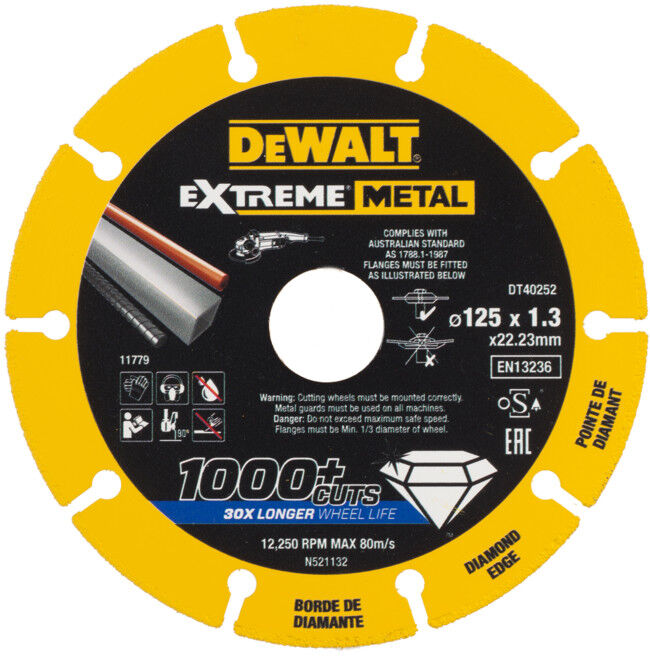 Disque diamanté DEWALT 125x1,3mm (DT40252-QZ)