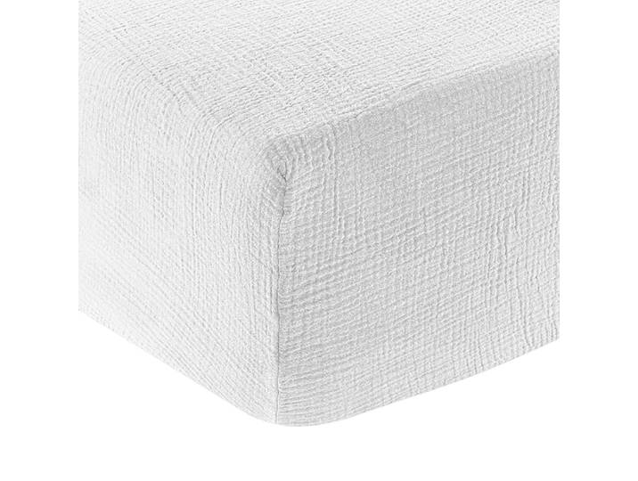 Drap housse gaze de coton blanc 90x190 cm