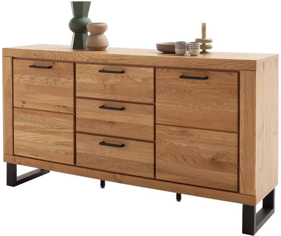 Pharao24.de Sideboard Wohnzimmerkommode teilmassiv mit Bügelgestell