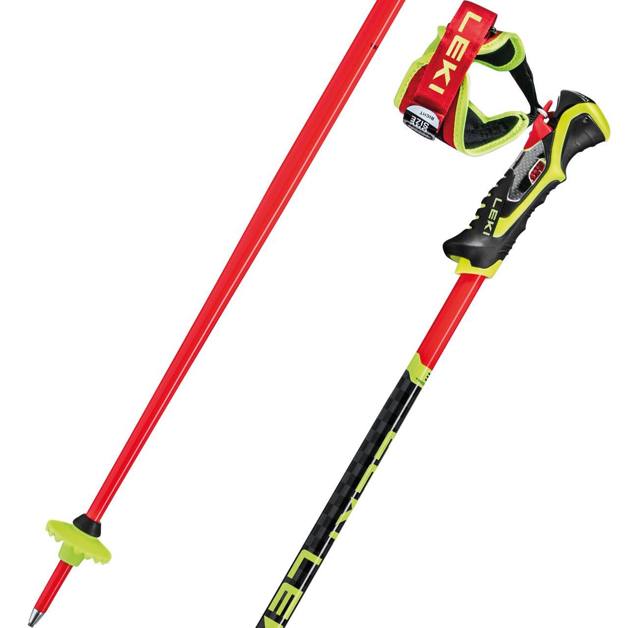 Leki WCR TBS SL 3D bright red/black/neonyellow - 120 cm
