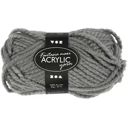 Creativ Company Fantasia Acrylic Yarn, Garn + Wolle, Grau