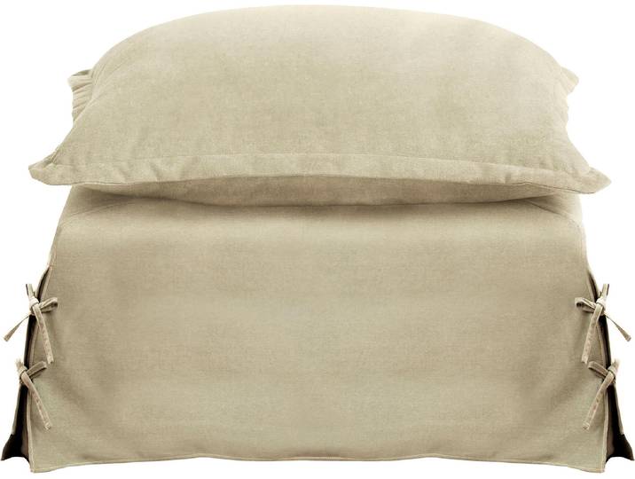 Polsterhocker HOME AFFAIRE Luise , beige, B:65cm H:48cm T:64cm, Hocker, Polsterhocker, in 2 Bezugsqualitäten
