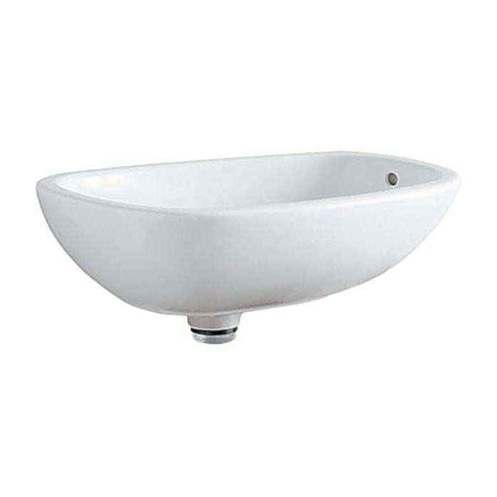 Geberit Citterio Aufsatz-Waschtisch 500543011 56x40cm, ohne Hahnloch, mit Ablaufventil, KeraTect/weiß