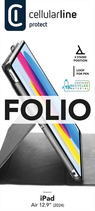 Cellular Line Folio Custodia Per iPad 12.9"-black
