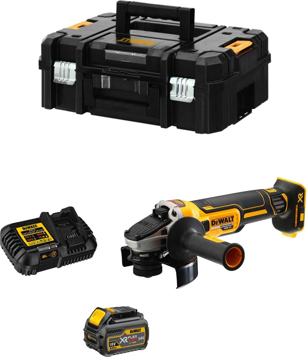Winkelschleifer DeWALT DCG418T1 FlexVolt (1 x 54V/18V 6,0Ah + DCB116 + TSTAK II)